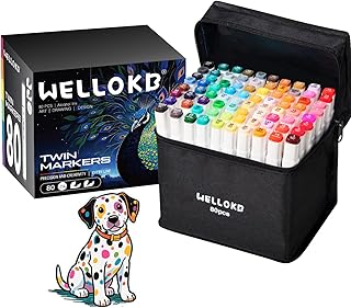 80-color alcohol marker set for art and coloring