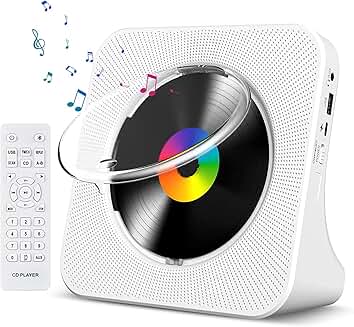 Portable CD Player with Bluetooth, FM Radio, and LCD Screen