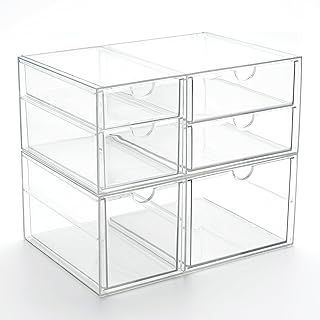 Acrylic 6-Drawer Makeup and Office Organizer Set