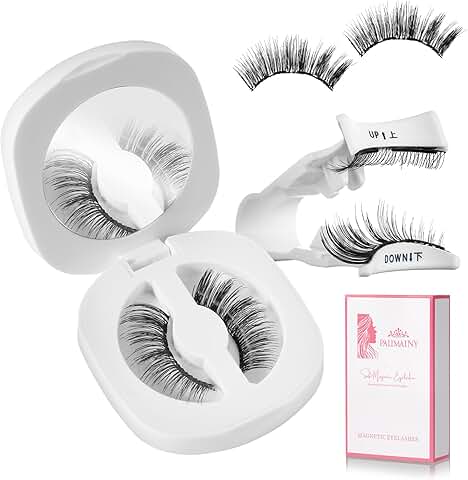Fluffy Magnetic Eyelashes with Applicator, Reusable Waterproof