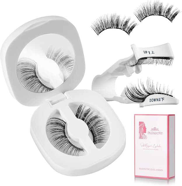 Fluffy Magnetic Eyelashes with Applicator, Reusable Waterproof