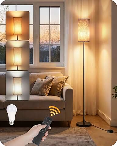 Dimmable Floor Lamp with Remote and Foot Switch
