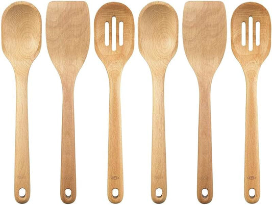 4-Piece Stainless Steel Kitchen Utensil Set with Wooden Handles