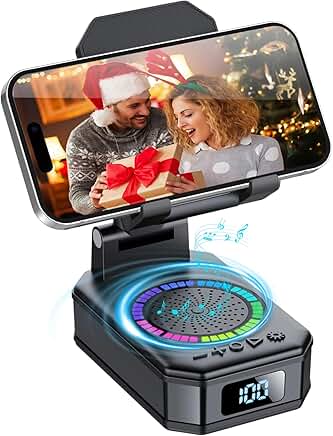 Wireless Bluetooth Speaker with LED Lights and Phone Stand