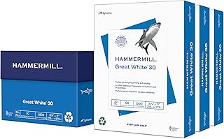 White Recycled Printer Paper, 8.5 x 11, 92 Bright, 3 Reams