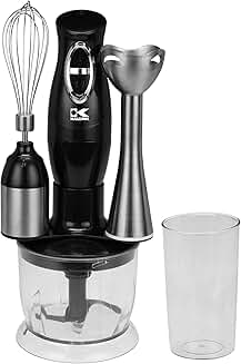 3-in-1 Handheld Immersion Blender with Chopper and Whisk
