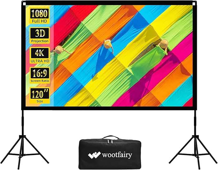 120-inch portable indoor/outdoor projection screen
