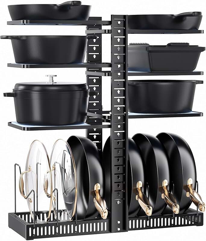 Adjustable Under-Cabinet Pot and Pan Organizer