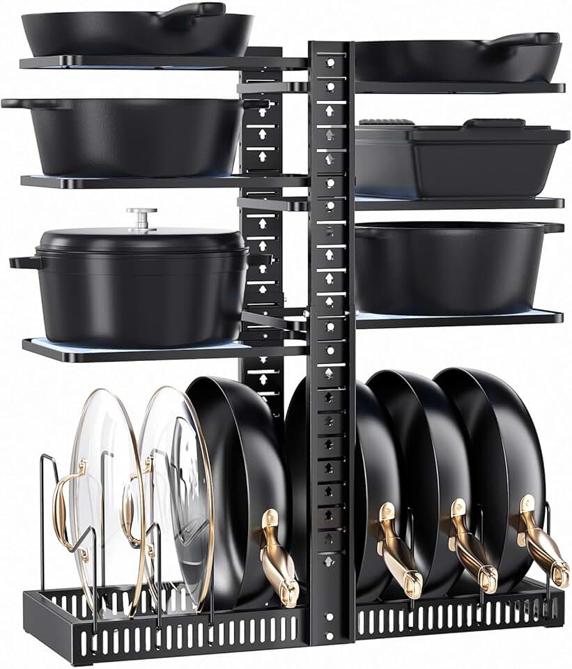 Adjustable Under-Cabinet Pot and Pan Organizer