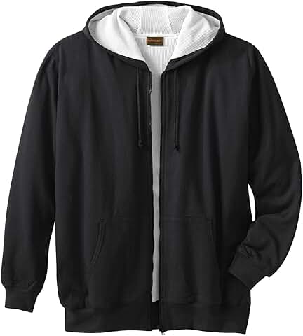 Men's Big & Tall Full-Zip Thermal Hoodie
