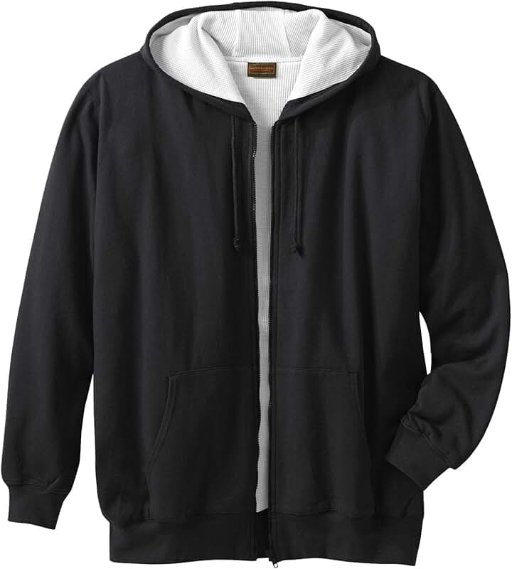 Men's Big & Tall Full-Zip Thermal Hoodie