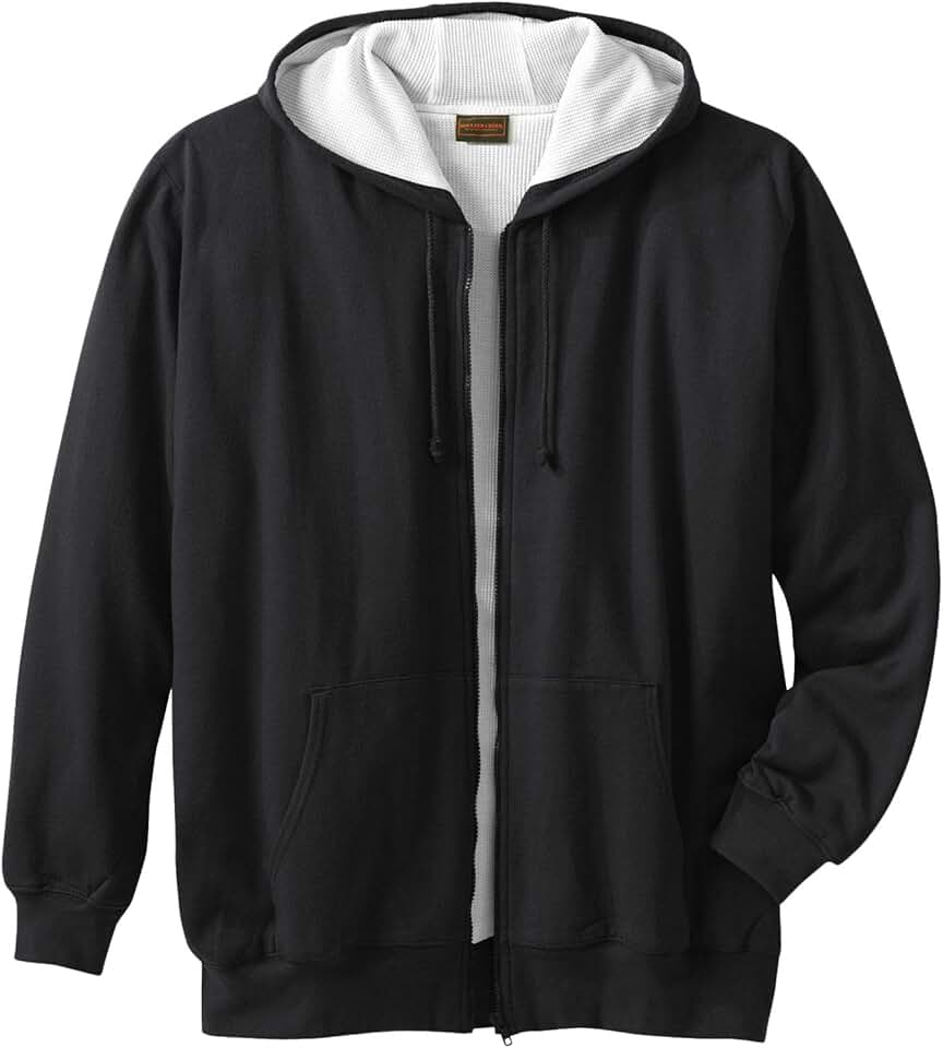Men's Big & Tall Full-Zip Thermal Hoodie