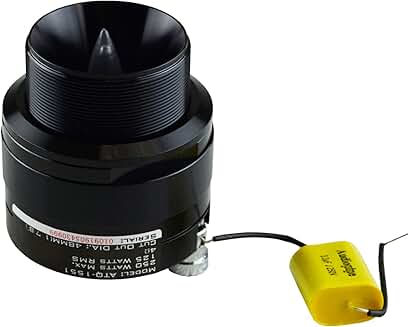 1-inch aluminum titanium tweeter, 250W max, 4 ohm