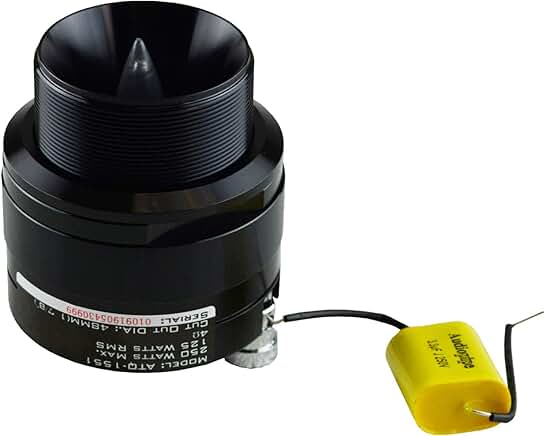 1-inch aluminum titanium tweeter, 250W max, 4 ohm