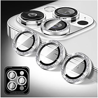 Sparkling 9H Tempered Glass Camera Cover for iPhone 16 Pro