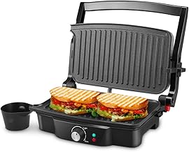 2-Slice Electric Panini Press with Non-Stick Plates