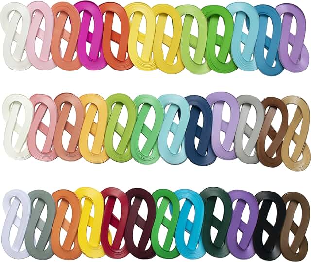 36-Color Paper Quilling Strips Set for Crafting