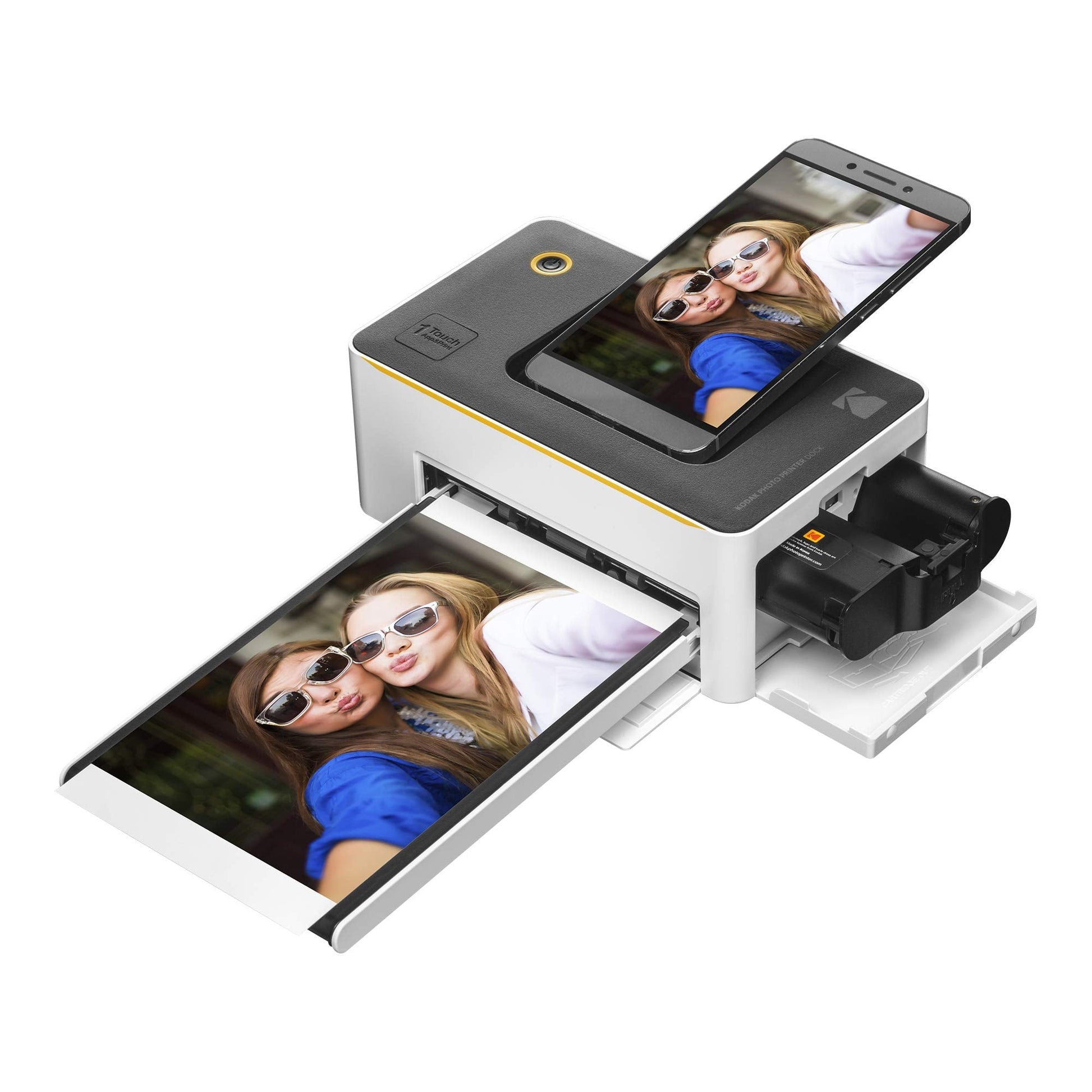Dock Premium 4x6 Portable Instant Photo Printer (2022 Edition) Bundled with 130 Sheets | Full Color Photos, 4Pass & Lamination Process | Compatible with iOS, Android, and Bluetooth Devices