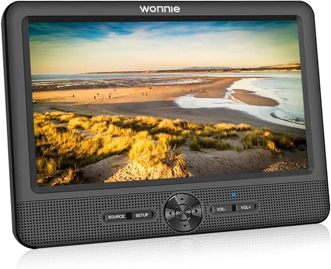 10-inch portable DVD player with one screen