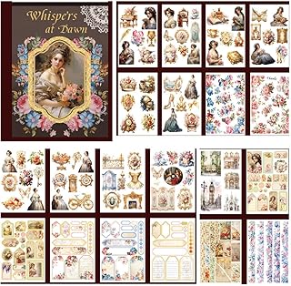 Vintage Europe and US Flower Stickers for Scrapbooking