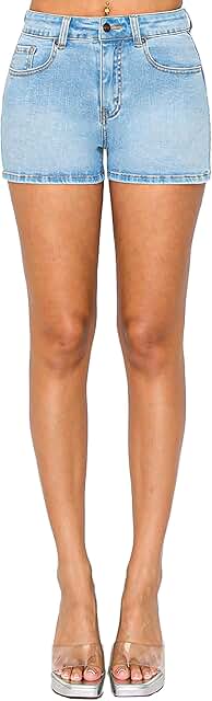 Women's Simple Hem Denim Shorts