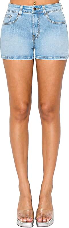 Women's Simple Hem Denim Shorts