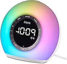 Sunrise Alarm Clock with Bluetooth, Color Lamp, USB