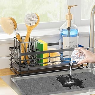 Sponge Holder for Kitchen Organizer with Drying Stone