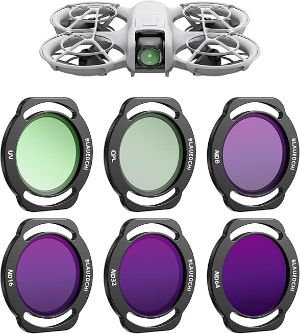 6-Pack UV, CPL, and ND Filters for DJI NEO Drone