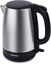 1.7L Stainless Steel Electric Kettle with Blue Light