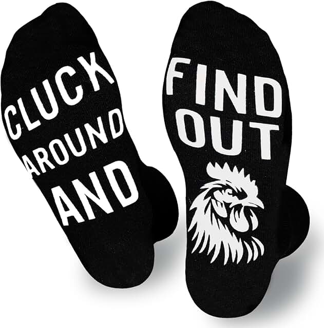 Funny rooster socks for men and women