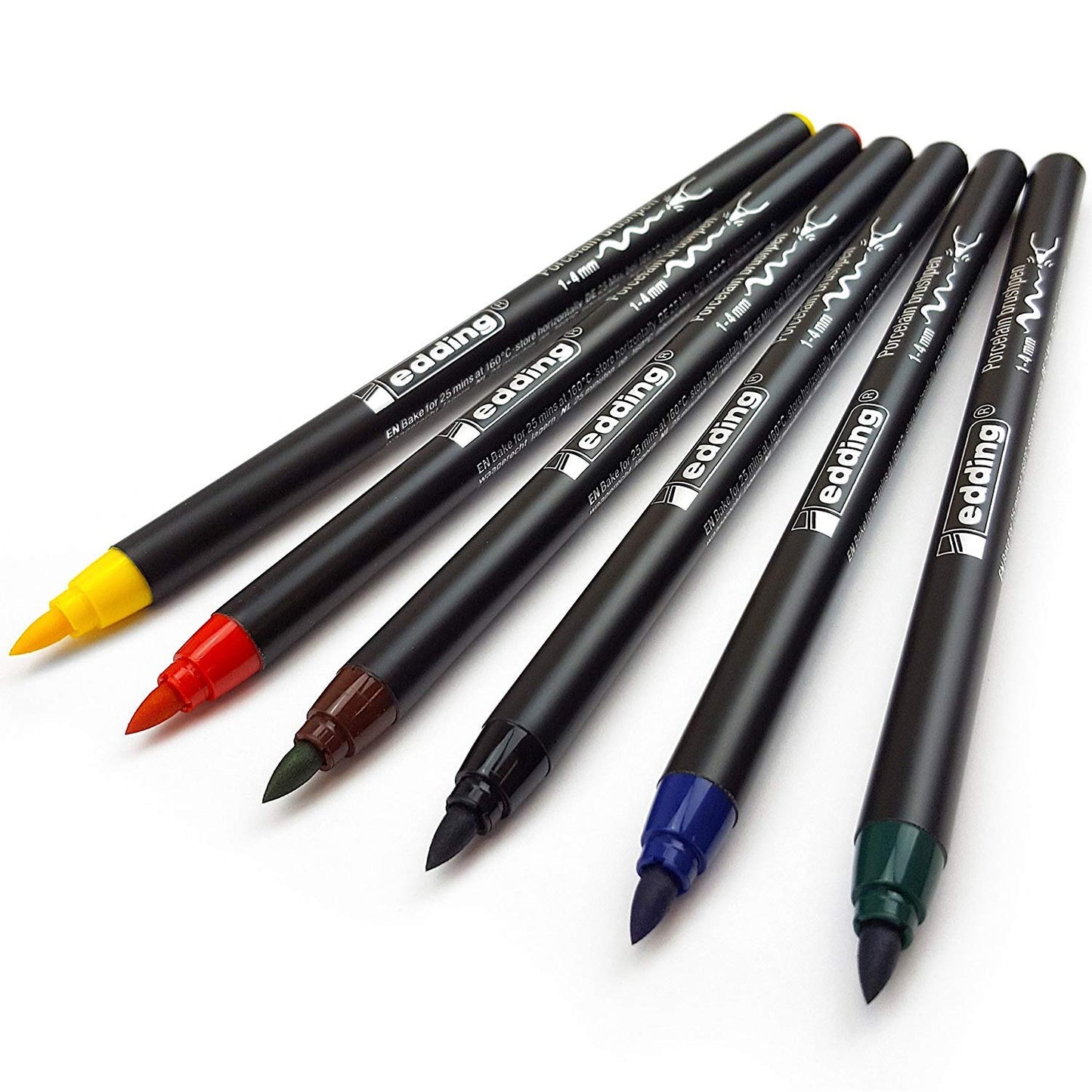 Set of three porcelain markers in assorted colors