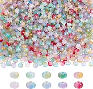 Set of 100 colorful glass spacer beads for jewelry making
