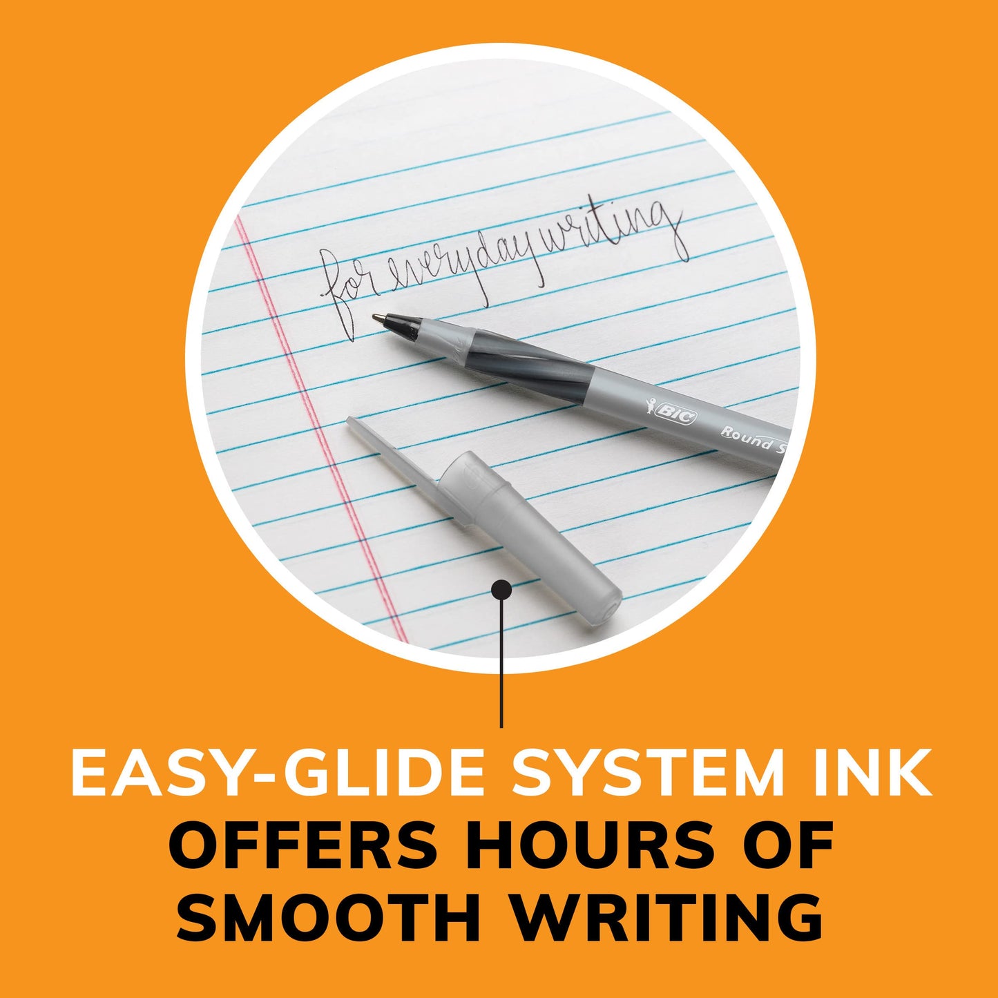 8 Black Ballpoint Pens with Soft Grip for Comfort