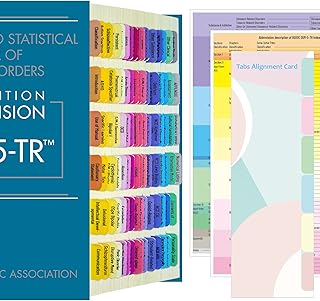 DSM-5-TR Index Tabs with Stickers and Cards