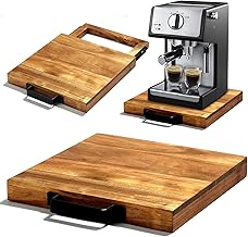 Natural Acacia Sliding Tray for Coffee Machine