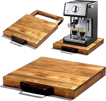 Natural Acacia Sliding Tray for Coffee Machine