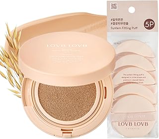 Cushion Foundation with Puff, Long-Lasting Buildable Coverage