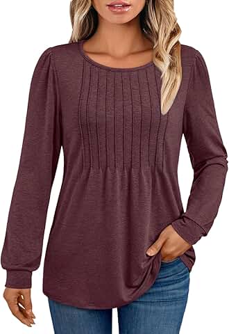 Women's Long Sleeve Dressy Business Casual Top