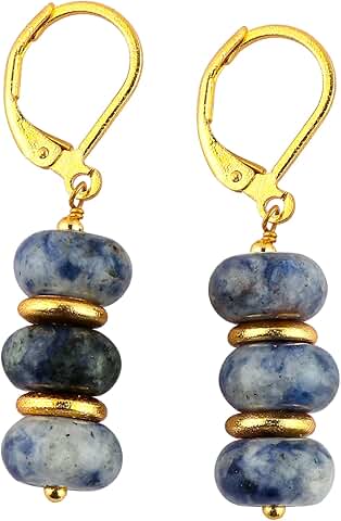 Natural Sodalite Earrings for Women