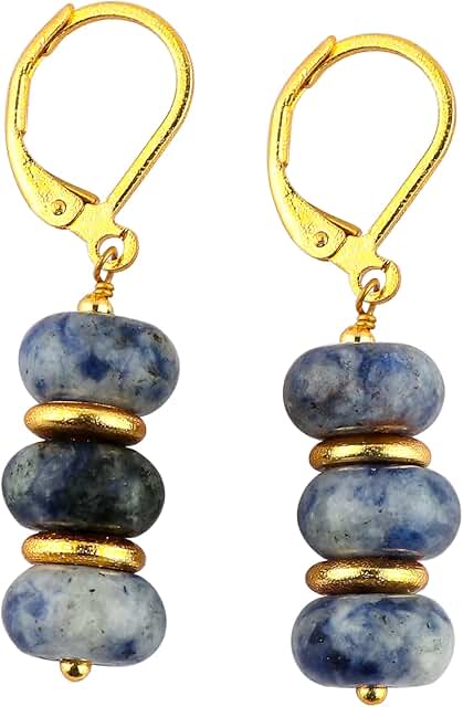 Natural Sodalite Earrings for Women