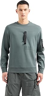 Men's Utility Sweatshirt with Fashion Zippers
