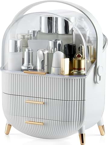 Makeup and Skincare Organizer with Drawers and Cover