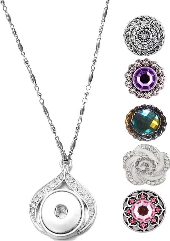 Interchangeable Women's Fashion Necklace, 18" or 24" Stainless Steel Chain
