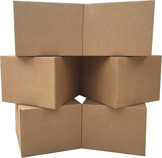 Large Moving Boxes, 20x20x15 inches, Pack of 6