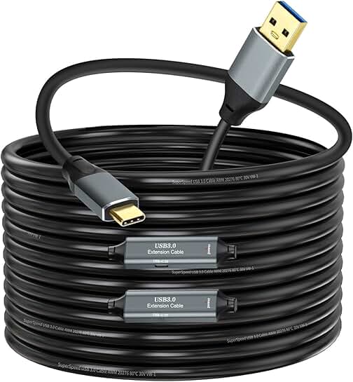 50ft USB 3.0 A to C Cable, 5Gbps Super Speed