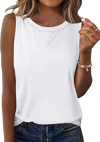 Women's Sleeveless Floral Summer Tank Top