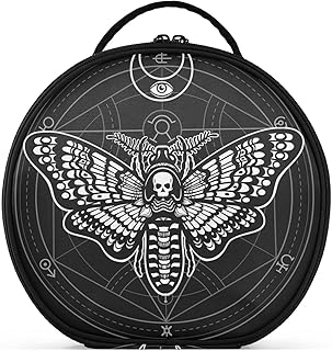 Gothic Women Makeup Bag with Adjustable Dividers
