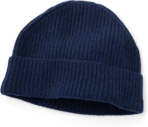 Men's Cashmere Ribbed Cuffed Hat