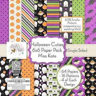 Halloween 6x6 Pattern Paper Pack with 64 Sheets